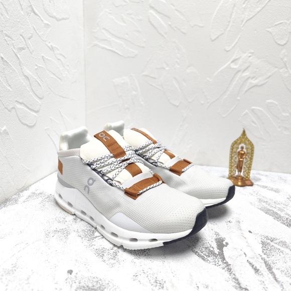 On Running White and Brown Sneakers - Picture 4 of 10